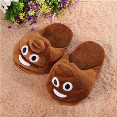 Emoji Plush Stuffed Unisex Indoor Slippers