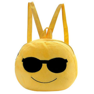 Plush Emoji Print Backpack