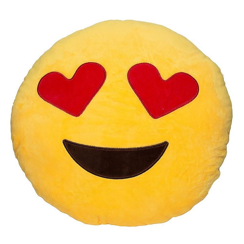 Funny Cute emoji pillow plush pillow coussin cojines emoji gato Round Cushion emoticono smiley Pillow Stuffed Plush almofada Hot