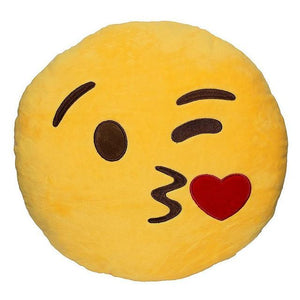 Funny Cute emoji pillow plush pillow coussin cojines emoji gato Round Cushion emoticono smiley Pillow Stuffed Plush almofada Hot