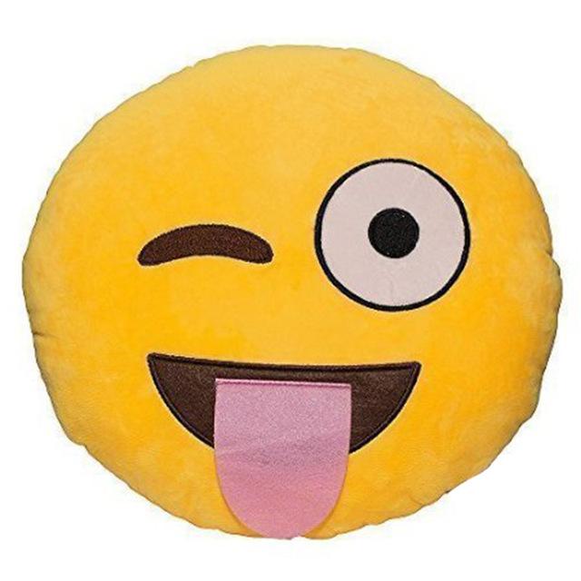 Funny Cute emoji pillow plush pillow coussin cojines emoji gato Round Cushion emoticono smiley Pillow Stuffed Plush almofada Hot