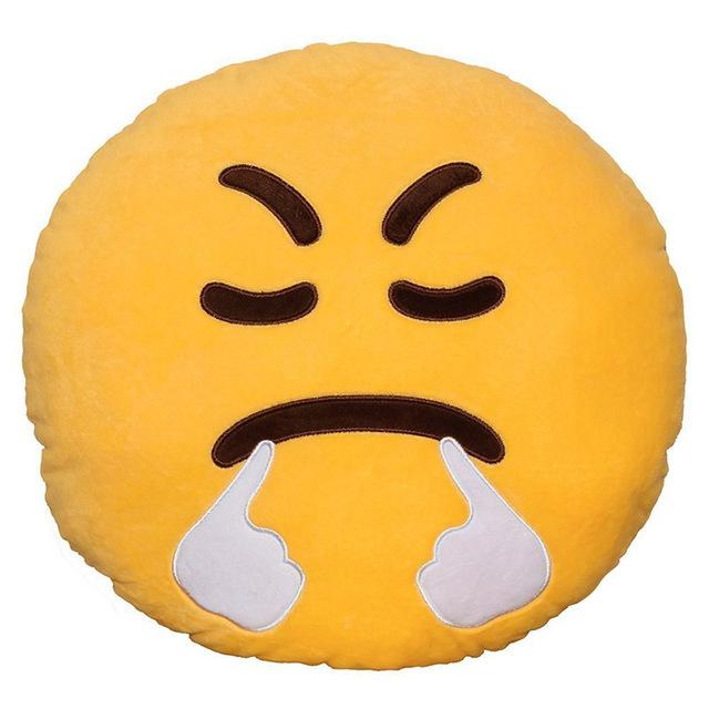 Funny Cute emoji pillow plush pillow coussin cojines emoji gato Round Cushion emoticono smiley Pillow Stuffed Plush almofada Hot