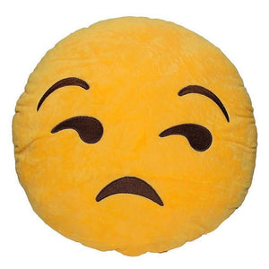 Funny Cute emoji pillow plush pillow coussin cojines emoji gato Round Cushion emoticono smiley Pillow Stuffed Plush almofada Hot