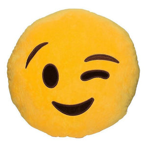 Funny Cute emoji pillow plush pillow coussin cojines emoji gato Round Cushion emoticono smiley Pillow Stuffed Plush almofada Hot