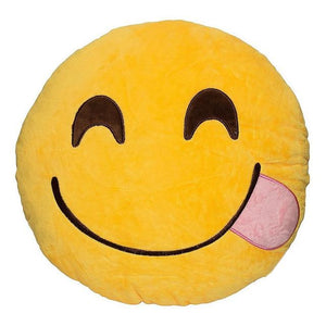 Funny Cute emoji pillow plush pillow coussin cojines emoji gato Round Cushion emoticono smiley Pillow Stuffed Plush almofada Hot