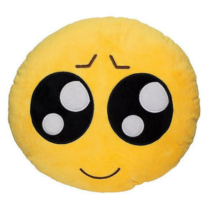 Funny Cute emoji pillow plush pillow coussin cojines emoji gato Round Cushion emoticono smiley Pillow Stuffed Plush almofada Hot