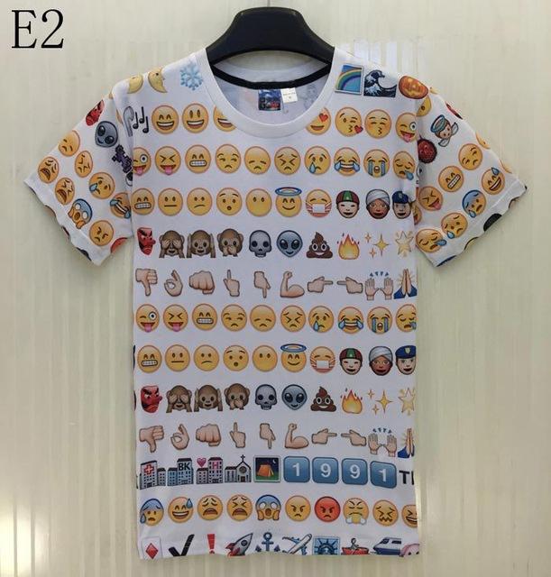 Mr.1991INC Hot fashion emoji t shirt hot style emoticons tshirt summer funny clothes men/boy top tees t-shirt clothing