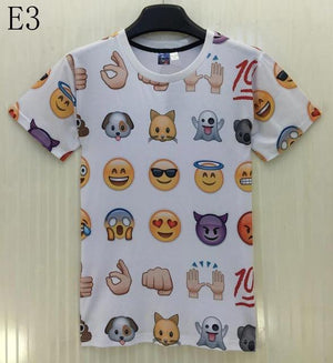 Mr.1991INC Hot fashion emoji t shirt hot style emoticons tshirt summer funny clothes men/boy top tees t-shirt clothing