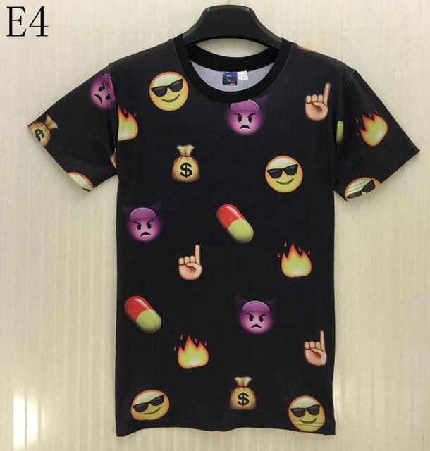 Mr.1991INC Hot fashion emoji t shirt hot style emoticons tshirt summer funny clothes men/boy top tees t-shirt clothing