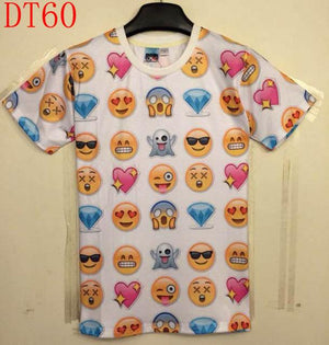 Mr.1991INC Hot fashion emoji t shirt hot style emoticons tshirt summer funny clothes men/boy top tees t-shirt clothing