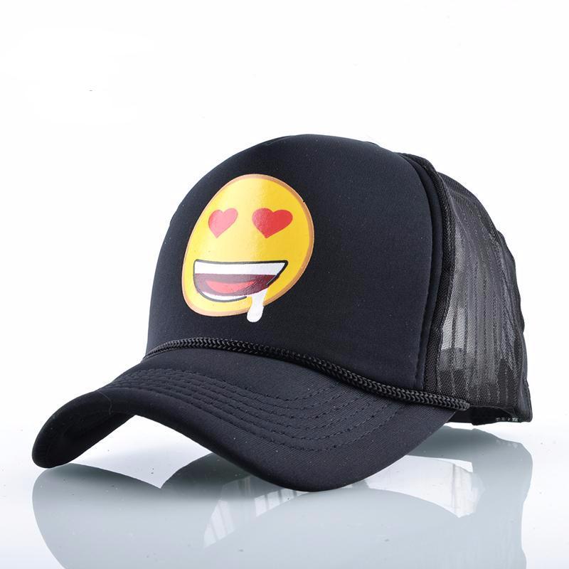 Emoji Black Baseball Caps