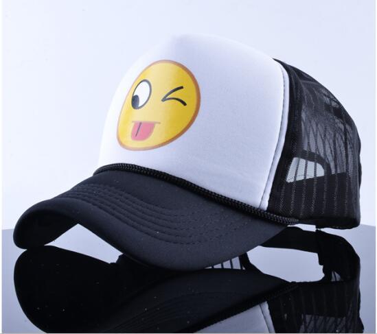 Emoji Black Baseball Caps