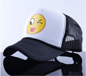 Emoji Black Baseball Caps