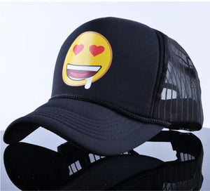 Emoji Black Baseball Caps