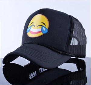 Emoji Black Baseball Caps