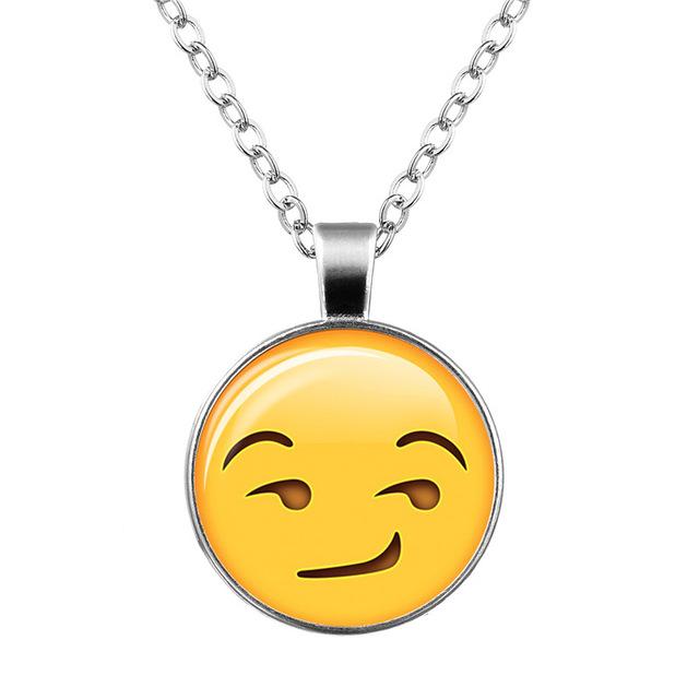 LNRRABC Hot Women Lovely Funny Cute Emoji Pattern Long Pendant Necklace Sweater Chain Fashion Jewelry Clothes Accessories