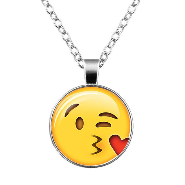 LNRRABC Hot Women Lovely Funny Cute Emoji Pattern Long Pendant Necklace Sweater Chain Fashion Jewelry Clothes Accessories