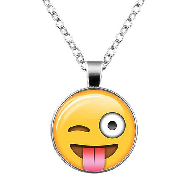 LNRRABC Hot Women Lovely Funny Cute Emoji Pattern Long Pendant Necklace Sweater Chain Fashion Jewelry Clothes Accessories