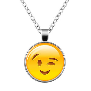 LNRRABC Hot Women Lovely Funny Cute Emoji Pattern Long Pendant Necklace Sweater Chain Fashion Jewelry Clothes Accessories