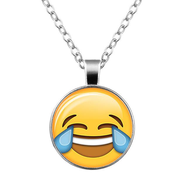 LNRRABC Hot Women Lovely Funny Cute Emoji Pattern Long Pendant Necklace Sweater Chain Fashion Jewelry Clothes Accessories