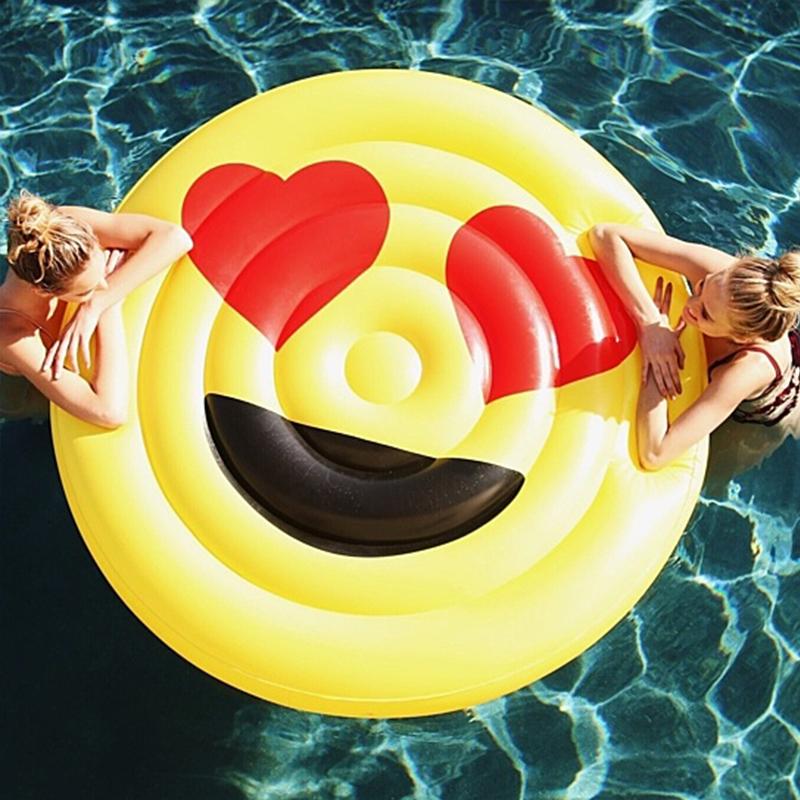 Inflatable Emoji Pool Float Toy Outdoor