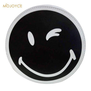 Fashion Women Bag Cartoon Emoji Smiley Printed Round Cross body Bag Messenger Bag Brand Designer Handbag Lady Small Shoulder Bag