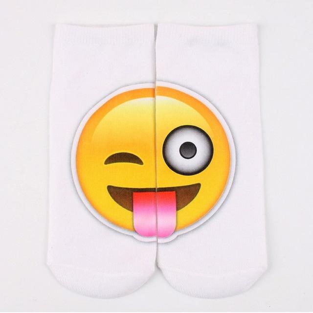 3D Emoji Socks Funny Printing Unisex