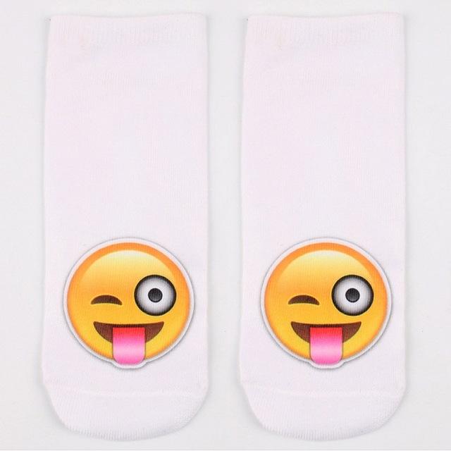 3D Emoji Socks Funny Printing Unisex