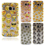 For Samsung Galaxy S7 Edge Case Cute Emoji Monkey Clear Soft TPU Case Transparent Silicone Phone Case Cover for Galaxy S7