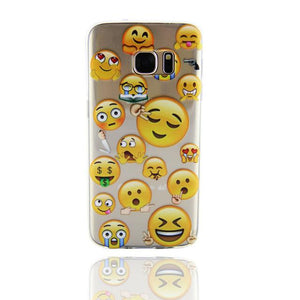 For Samsung Galaxy S7 Edge Case Cute Emoji Monkey Clear Soft TPU Case Transparent Silicone Phone Case Cover for Galaxy S7