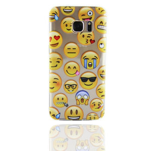 For Samsung Galaxy S7 Edge Case Cute Emoji Monkey Clear Soft TPU Case Transparent Silicone Phone Case Cover for Galaxy S7