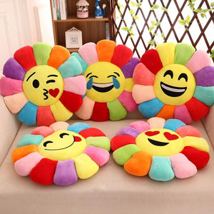 Creative 3d Flower Chair Seat Cushions Pillow Home Decor For Sofas, Fashion Emoji Pillow Cushion Pad Smiley Emoticon Cushion