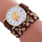 Fashion Emoji Pattern Leather Bracelet Watch