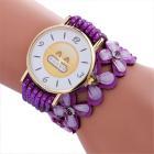 Fashion Emoji Pattern Leather Bracelet Watch