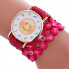 Fashion Emoji Pattern Leather Bracelet Watch