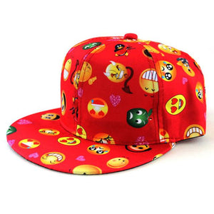 Kids Emoji Printing Snapback Baseball Cap Girls Boys Adjustable Hat Sport Baseball Hat New