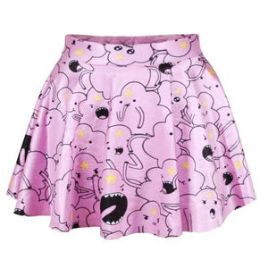 Raisevern 2017 new funny 3D emoji skirt mini summer skirt white/black/blue color faldas emoji cartoon skirt free shipping