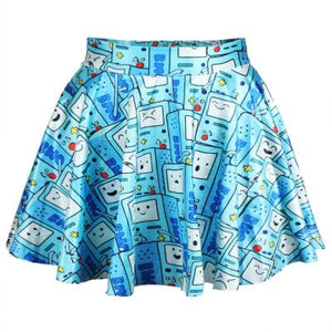 Raisevern 2017 new funny 3D emoji skirt mini summer skirt white/black/blue color faldas emoji cartoon skirt free shipping