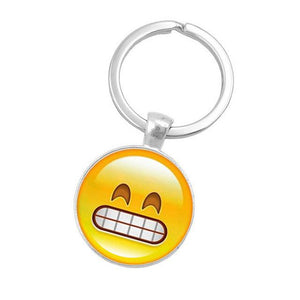 LNRRABC Emoji Expression Phone Pendant Women Keychain Ball Cell Phone Car Keychain Pendant Bag Buckle Charm Key Ring Gift