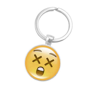 LNRRABC Emoji Expression Phone Pendant Women Keychain Ball Cell Phone Car Keychain Pendant Bag Buckle Charm Key Ring Gift