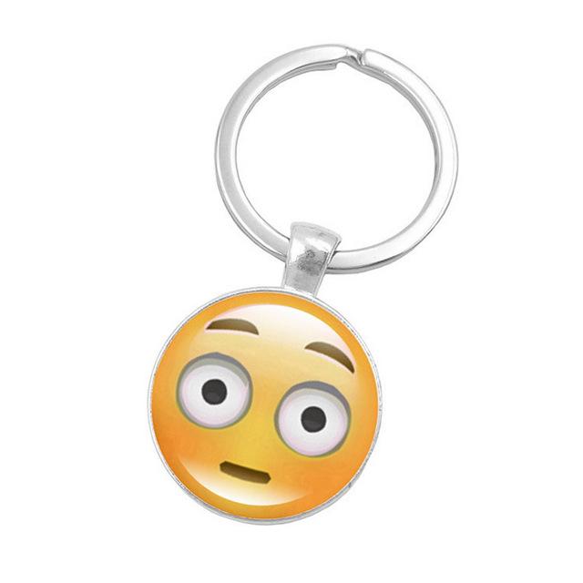 LNRRABC Emoji Expression Phone Pendant Women Keychain Ball Cell Phone Car Keychain Pendant Bag Buckle Charm Key Ring Gift