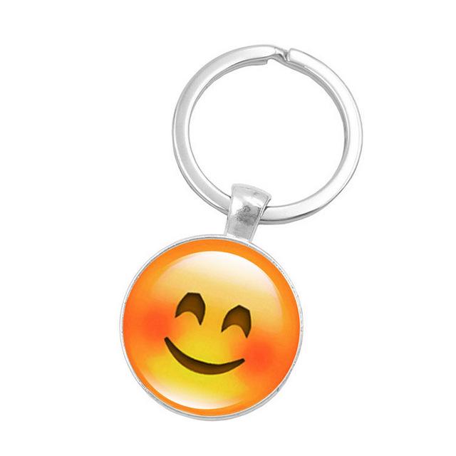 LNRRABC Emoji Expression Phone Pendant Women Keychain Ball Cell Phone Car Keychain Pendant Bag Buckle Charm Key Ring Gift