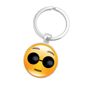 LNRRABC Emoji Expression Phone Pendant Women Keychain Ball Cell Phone Car Keychain Pendant Bag Buckle Charm Key Ring Gift