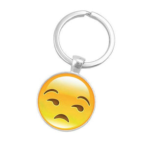 LNRRABC Emoji Expression Phone Pendant Women Keychain Ball Cell Phone Car Keychain Pendant Bag Buckle Charm Key Ring Gift