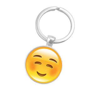 LNRRABC Emoji Expression Phone Pendant Women Keychain Ball Cell Phone Car Keychain Pendant Bag Buckle Charm Key Ring Gift