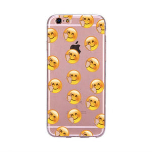 For iPhone 6S Case for iPhone 6 Cover Cute Emoji Monkey Clear Soft TPU Case Transparent Silicone Phone Cover for iPhone 6 Plus