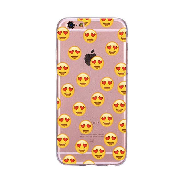 For iPhone 6S Case for iPhone 6 Cover Cute Emoji Monkey Clear Soft TPU Case Transparent Silicone Phone Cover for iPhone 6 Plus