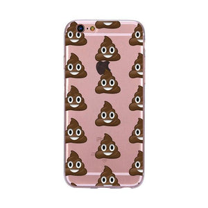 For iPhone 6S Case for iPhone 6 Cover Cute Emoji Monkey Clear Soft TPU Case Transparent Silicone Phone Cover for iPhone 6 Plus