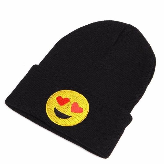 Hot! Emoji Knit Beanie Cap Adult Child Mens Winter Warm Hat Unisex Hip Hop Adjustable