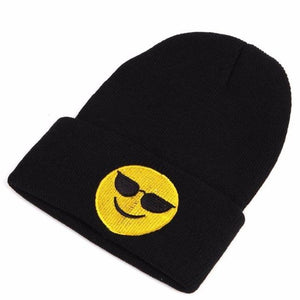 Hot! Emoji Knit Beanie Cap Adult Child Mens Winter Warm Hat Unisex Hip Hop Adjustable